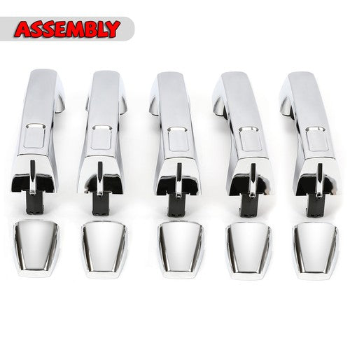 5 PCS Exterior Door Handle Assembly Replacement for Hummer H3 Alpha 06-10