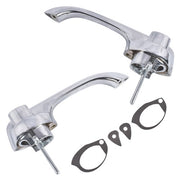 DURAFORCE 2x Chrome Exterior Door Handles Fits for Chevy Camaro Pontiac Firebird 1967-1969