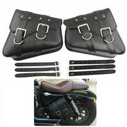 DURAFORCE New For Sportster 883 Dyna Moto PU Leather Luggage Tool Saddlebag Saddle Bags