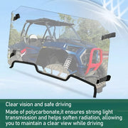 DURAFORCE For Polaris RZR XP 1000/Turbo Vented 1/4" Full Windshield 2019-2023 Hard Coated
