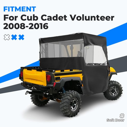 Soft Doors Full Cabin Cab Enclosure for Cub Cadet Volunteer 2008-2016 Rear Panel