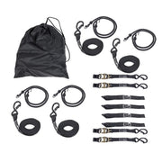 DURAFORCE 4 Pack Steel Ratchet Strap Black Fracture Strength 2200lbs 1in*15ft S Hooks