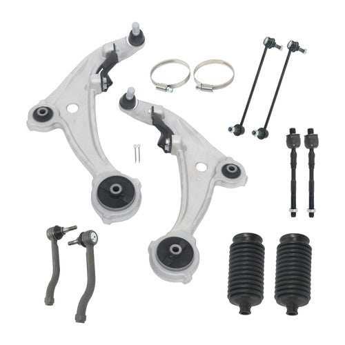 DURAFORCE Suspension Control Arms Tie Rod Ends Sway Bar Kit For Nissan Altima 2007-2012