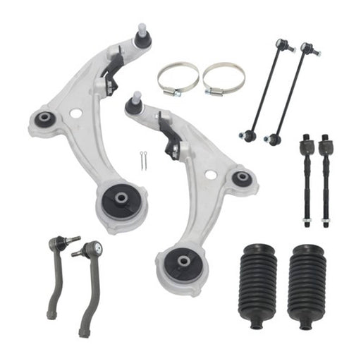 DURAFORCE Suspension Control Arms Tie Rod Ends Sway Bar Kit For Nissan Altima 2007-2012