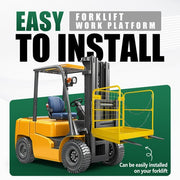 DURAFORCE Forklift Safety Cage Work Platform Basket 36x36 Construction 1200lbs for Aerial