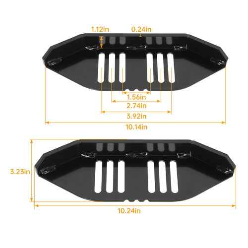 DURAFORCE 2 Piece Snow Blower Skid Shoes Heavy Duty Steel For 2.75" Bolt Spacing Machine