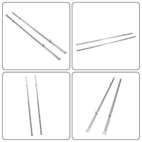DURAFORCE 2PCS SBR16-2200mm Linear Guide Rails with 4Pcs SBR16UU Bearing Blocks
