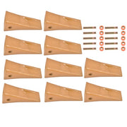DURAFORCE 10 Sets 1U3202 Digging Bucket Teeth with Pins 8E6208 & Retainers 8E6209 for J200