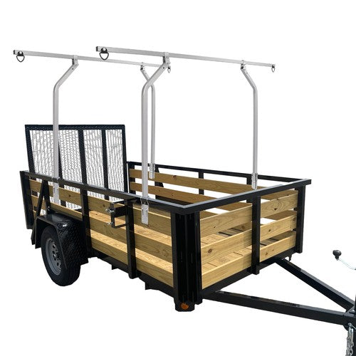 Universal Cross Bar System Kit For Utility Trailer With Raised Side Rails