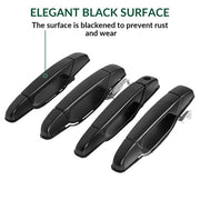 DURAFORCE Set of 4 Door Handle Black Front & Rear For Chevy GMC Tahoe Yukon Sierra 07-14