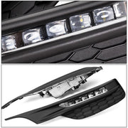 DURAFORCE For 2016 2017 Honda Accord Sedan 4Dr LED Fog Lights Bumper Lamps+Wiring+Switch