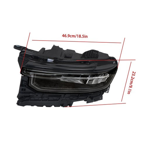 DURAFORCE Left w/Animation w/o Leveling Headlight LED DRL For 21-22 Jeep Grand Cherokee