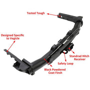 DURAFORCE Trailer Receiver Towing Hitch Plug W/ Bezel For Jeep Grand Cherokee 2011-2022
