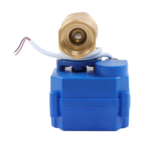 DURAFORCE Solid Motorized Ball Valve 3/4in Standard Port Brass 9-24V NC Auto Return