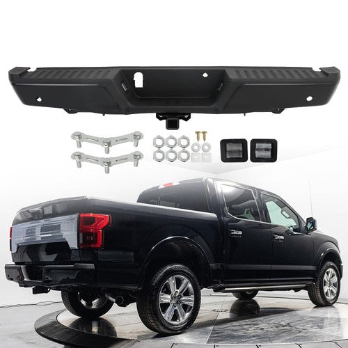 DURAFORCE Primered Rear Step Bumper Assembly For Ford F-150 2015-2020 w/ Park & Tow