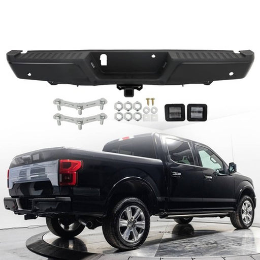 DURAFORCE Primered Rear Step Bumper Assembly For Ford F-150 2015-2020 w/ Park & Tow