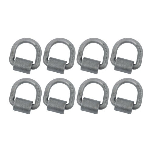 DURAFORCE 8 Pack 3/4" Heavy Duty Weld On Forged D Rings with Welding Clips, 26,500 lbs