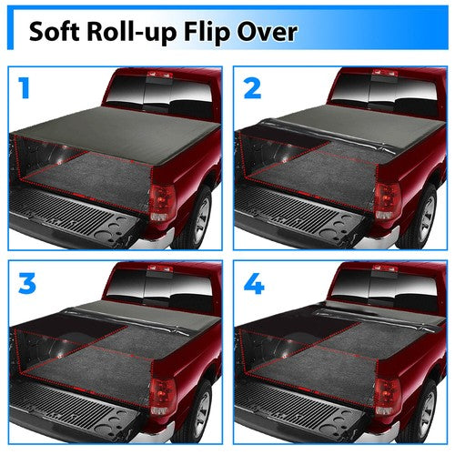 6.5FT Soft Roll Up Tonneau Cover for 07 13 Silverado Sierra 1500 2500HD 3500HD