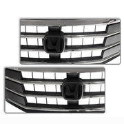DURAFORCE Front Upper Chrome Bumper Mesh Grille for 2010-2012 for Honda Crosstour EX