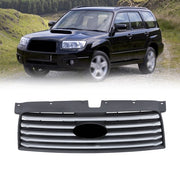 DURAFORCE For Subaru Forester 2006-2008 Plastic Front Bumper Upper Grille w/ Silver Trim