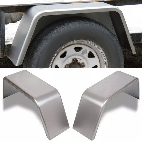 DURAFORCE Pair Of Square Single Axle Trailer Fenders For 14 15 16 Inch Wheels For Cargo