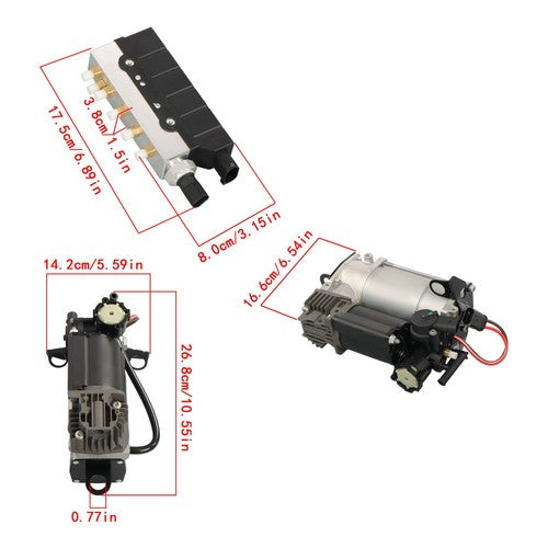 DURAFORCE 2203200104 For Mercedes W220 S500 S350 Air Ride Compressor &Valve Block Assembly