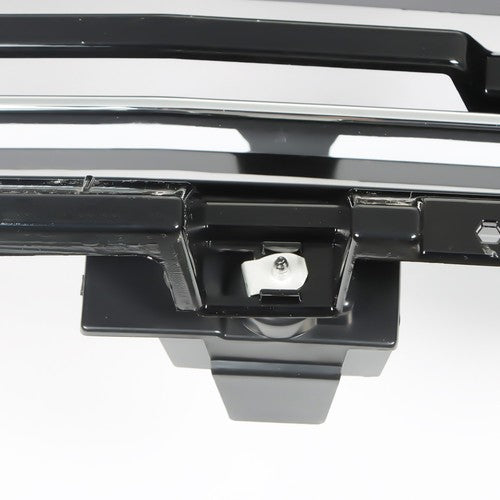 DURAFORCE Front Bumper Upper Grille+Grill Trim Chrome For Chevy Tahoe Suburban 2021-2022