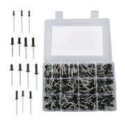 DURAFORCE For DIY USE 500 Pcs pop rivets assortment kits 3/32" 1/8" 5/32" 3/16"