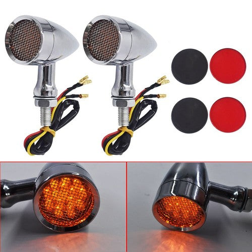 DURAFORCE For Sportster XL 1200 883 Iron Motorcycle LED Turn Signal Lights Chrome