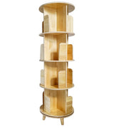 DURAFORCE 4 Layers Rotating Bookshelf Bookcase Storage Rack Floor Standing Display Holder