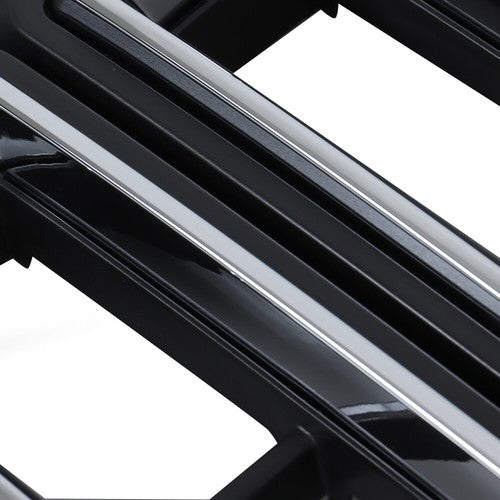 DURAFORCE Black Fit For GMC Sierra 1500 2016-2017 2018 Chrome Front Bumper Upper Grille