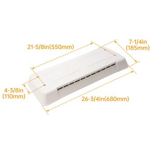 DURAFORCE Refrigerator Vent Lid For Truck RV Camper #65528 For Dometic Refrigerator Vent