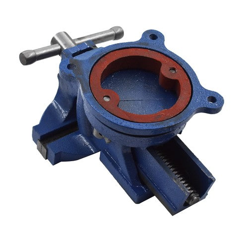 DURAFORCE 4in Bench Vise With Anvil Swivel Locking Base Tabletop Clamp Heavy Duty Steel US