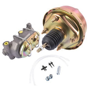 DURAFORCE 7" Zinc Street Rod Rat Rod Power Brake Booster w/ Bail Top Master Cylinder Kit