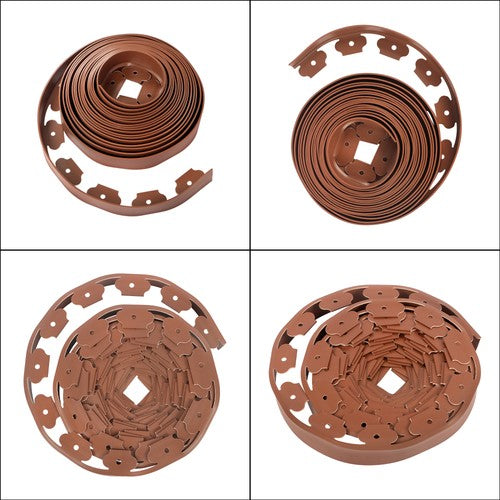 DURAFORCE 2” No Dig Lawn Border L-shaped Lawn Garden Edging Kit W/ 40 Spikes Plastic 40FT