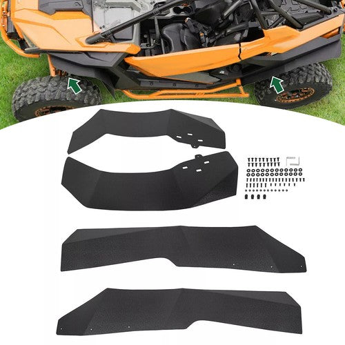 DURAFORCE For Polaris RZR XP 1000 & XP 1000 4 Extended Fender Flares Mud Flaps 2014-2022