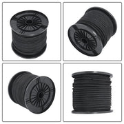 DURAFORCE 3/8in×250ft Nylon Solid Braid Rope High UV Abrasion Resistance Industrial Black