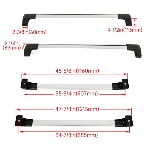 Aluminum Roof Rack Cross Bars for Mazda 5 2006-2017 Cargo Lockable