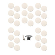 DURAFORCE 30Pcs 2" - 8mm Thick Wool Fabric Disc Polishing Buffing Pads Wheels 1/4" Shank