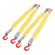 DURAFORCE 2 PCS 3.3ft Lifting Slings Straps with Hooks Two Leg Rigging Straps 4410 lbs