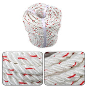 DURAFORCE 1/2 'X 120'High Strength Braided Rope Breaking Strength 1160 Pounds White Red