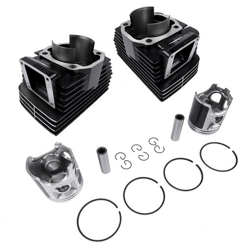 DURAFORCE Cylinder Rebuild Kit + Piston Rings Pistons Wrist Pins Circlips for Yamaha RD350