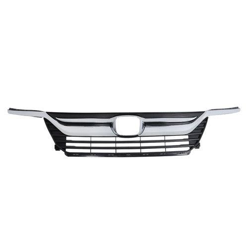 DURAFORCE Front Upper Grille Bumper Grill Chrome Headlight Eyelid For 18-21 Honda Odyssey