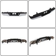 DURAFORCE Fit For Toyota Tundra 2007-2013 Chrome Complete Steel Rear Bumper W/ Hardware