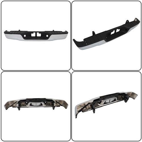 DURAFORCE Fit For Toyota Tundra 2007-2013 Chrome Complete Steel Rear Bumper W/ Hardware