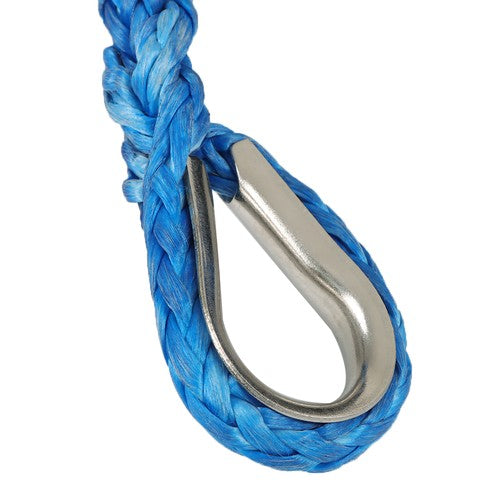 DURAFORCE For ATV 5/16"x50' 12000LBS Blu Synthetic Winch Rope Line Recovery Cable
