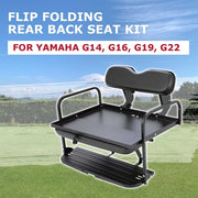 DURAFORCE For Yamaha G14 G16 G19 G22 Golf Cart Rear Back Seat Kit Flip Folding Steel Frame