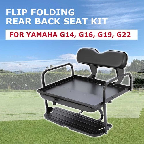 DURAFORCE For Yamaha G14 G16 G19 G22 Golf Cart Rear Back Seat Kit Flip Folding Steel Frame