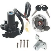 DURAFORCE NEW Ignition Switch Lock Gas Cap Cover Set For Kawasaki Ninja 250R EX250J 08-12