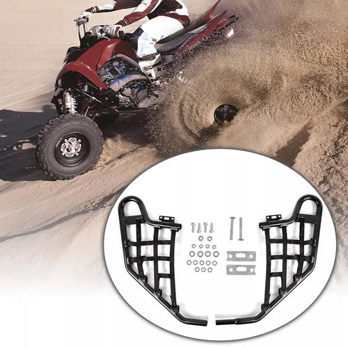 DURAFORCE Black Aluminium Standard Nerf Bars Guard With Nets for Honda TRX 700XX 2008 2009